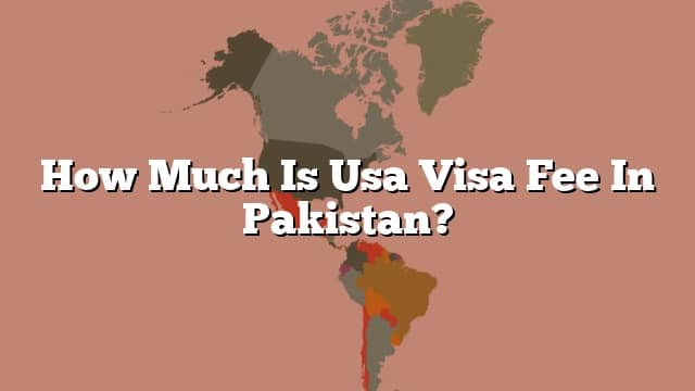 usa visit fee from pakistan