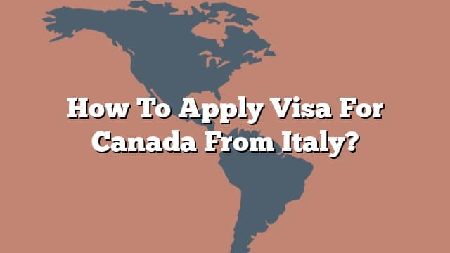 canada tourist visa fees from italy