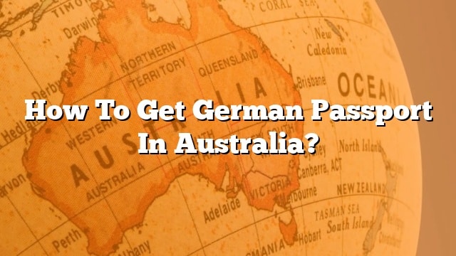 travelling to germany on an australian passport
