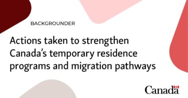 الإجراءات المتخذة لتعزيز برامج الإقامة المؤقتة ومسارات الهجرة في كندا